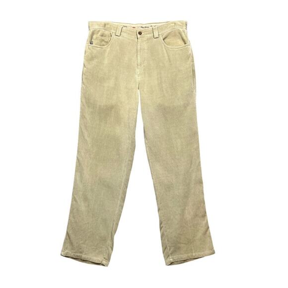 Vintage Tommy Bahama Pants Mens 35 Beige Silk Blend 5 Pockets Relaxed Fit Chino - Picture 1 of 12